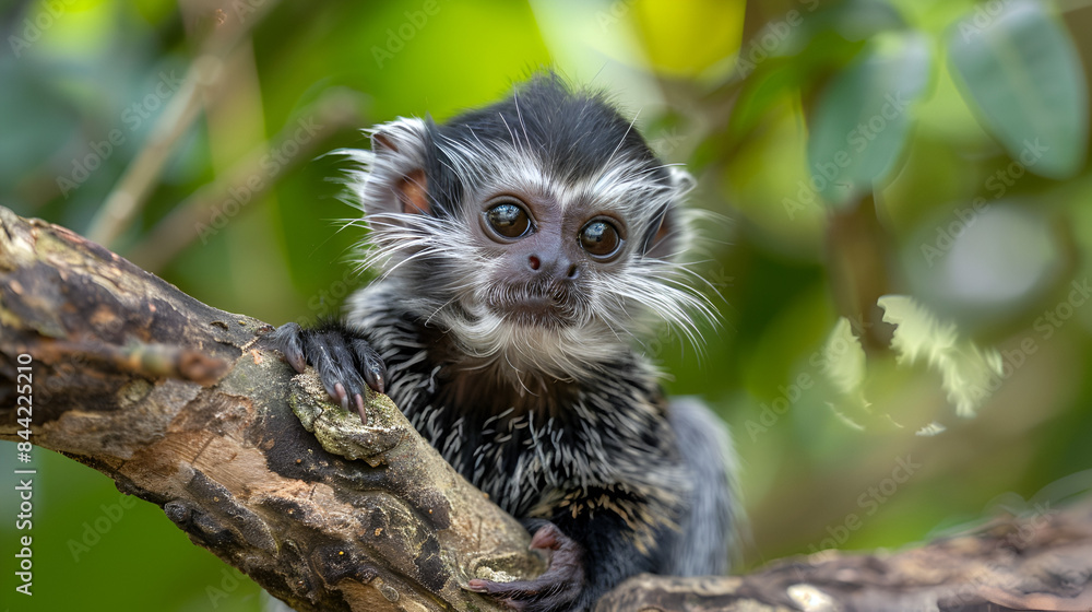 cute baby emperor Tamarin Saguinus imperator cute baby emperor Tamarin Saguinus imperator