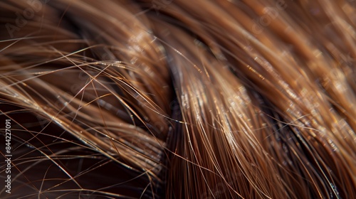 Macro photograph of a strand of hair, focusing on the texture and fine lines.