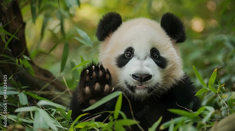 Fototapeta premium cute panda bear posing for camera