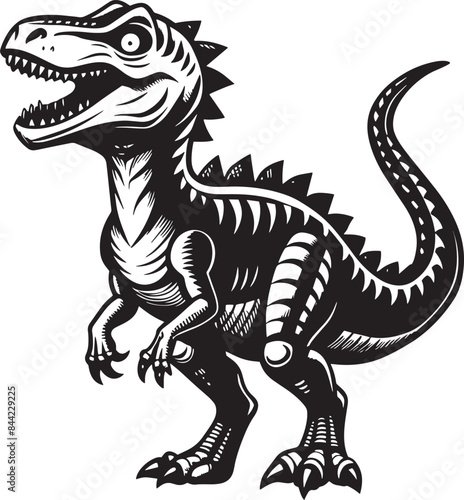 illustration of a dinosaur illustration black and white