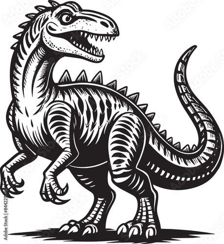 illustration of a dinosaur illustration black and white