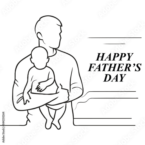 fathers day vector illustration art