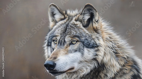 Grey wolf portrait