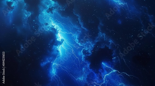 Wallpaper Mural Abstract blue lightning background Torontodigital.ca