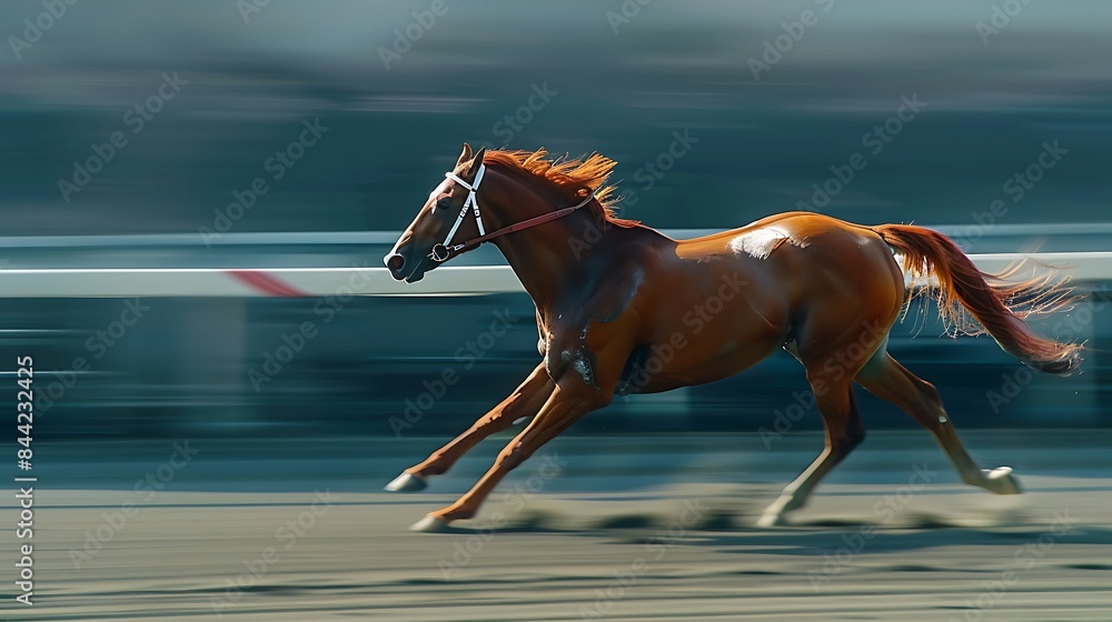 Naklejka premium Horse racing accident empty no one thier