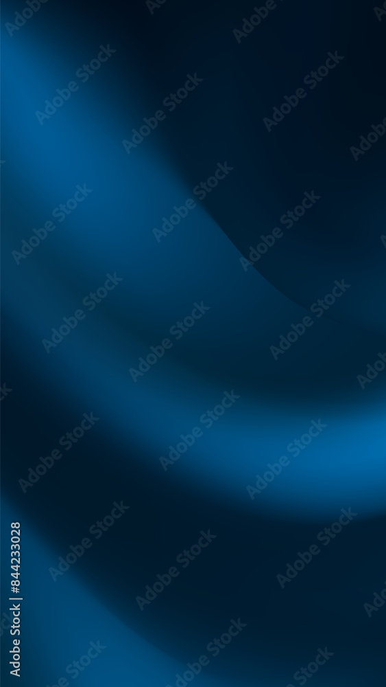Fototapeta premium Vibrant dark blue gradient mesh wave blur vertical background design, drawing the eye with its harmonious color composition for impactful web and marketing visuals