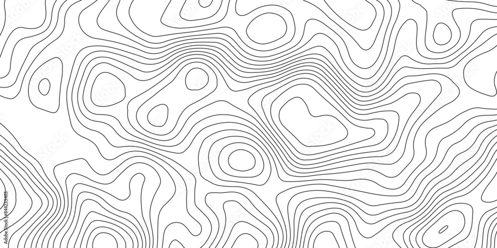 Fototapeta premium White background and black lines topography contour map. abstract geography curve wave line vector illustration. luxury topography contour map grid pattern backdrop background.