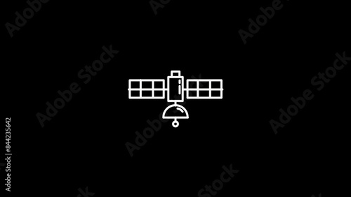 Satellite icon, communication satellite logo, space icon, telecoms icon,