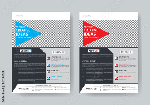 The Flyer Template is made in Adobe Illustrator format. This Template is best suitable for your Business. You can set images and change text, and color very quickly and easily.