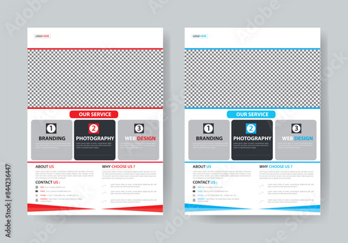The Flyer Template is made in Adobe Illustrator format. This Template is best suitable for your Business. You can set images and change text, and color very quickly and easily.