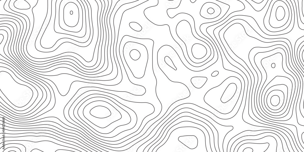 Fototapeta premium White background and black lines topography contour map. abstract geography curve wave line vector illustration. luxury topography contour map grid pattern backdrop background.