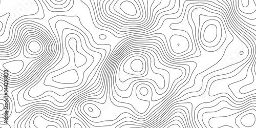 White background and black lines topography contour map. abstract geography curve wave line vector illustration. luxury topography contour map grid pattern backdrop background.