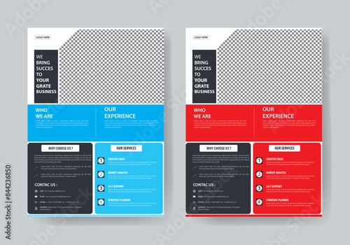 The Flyer Template is made in Adobe Illustrator format. This Template is best suitable for your Business. You can set images and change text, and color very quickly and easily.