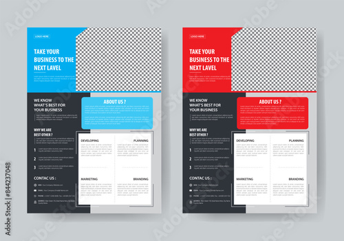The Flyer Template is made in Adobe Illustrator format. This Template is best suitable for your Business. You can set images and change text, and color very quickly and easily.