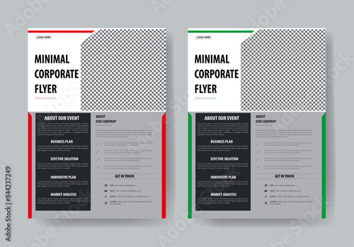 The Flyer Template is made in Adobe Illustrator format. This Template is best suitable for your Business. You can set images and change text, and color very quickly and easily.