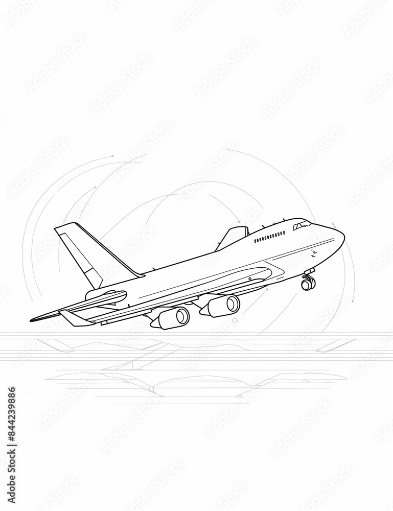 Airplane in the sky - Coloring Pages for All Ages: Transportation ...