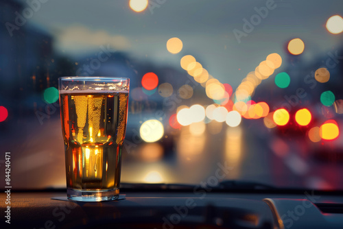 Encourage responsible choices with a campaign featuring the message 'If you drink, don't drive. Please use public transportation' alongside compelling imagery of safe transportation options. photo