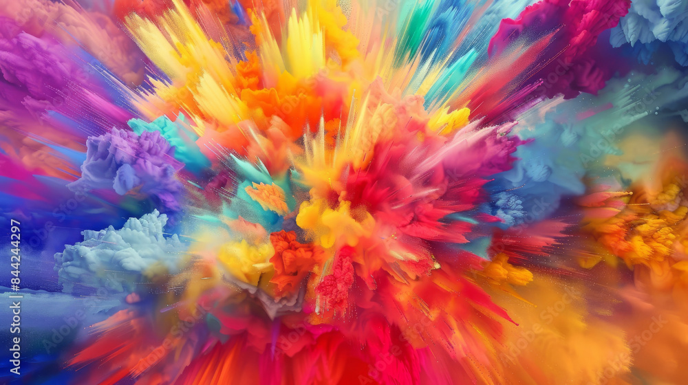 A colorful explosion of paint A colorful explosion of paint