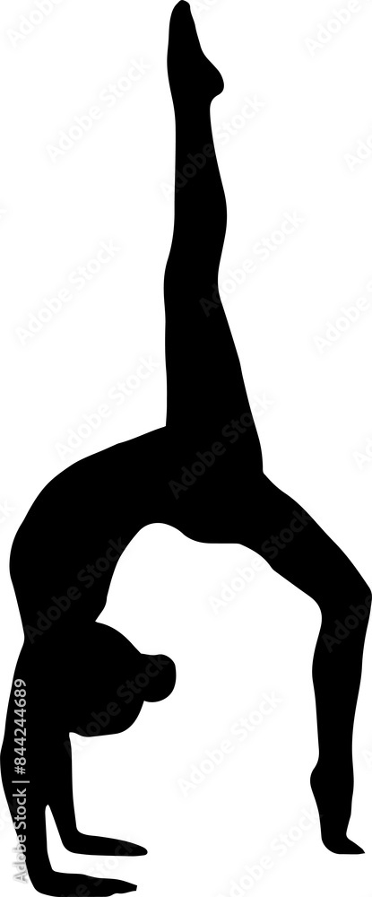 Slim sportive young woman doing yoga & fitness exercises, Healthy lifestyle. for t-shirt graphics, icons, logo, web, posters, print, isolated on transparent background, silhouette of a women PNG Slim sportive young woman doing yoga & fitness exercises, Healthy lifestyle. for t-shirt graphics, icons, logo, web, posters, print, isolated on transparent background, silhouette of a women PNG