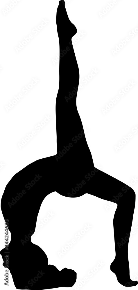 Slim sportive young woman doing yoga & fitness exercises, Healthy lifestyle. for t-shirt graphics, icons, logo, web, posters, print, isolated on transparent background, silhouette of a women PNG Slim sportive young woman doing yoga & fitness exercises, Healthy lifestyle. for t-shirt graphics, icons, logo, web, posters, print, isolated on transparent background, silhouette of a women PNG