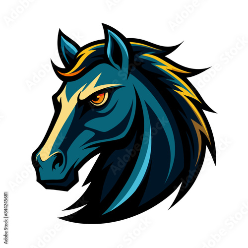 Head Horse Mascot logo design, illustrations and vector