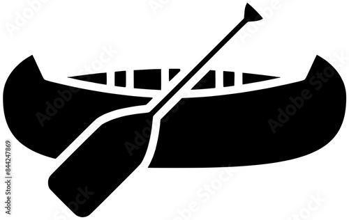 paddle illustration canoe silhouette kayak logo boat icon sport outline canoeing nature adventure vacation water active river kayaking summer shape outdoor rowing sea for vector graphic background