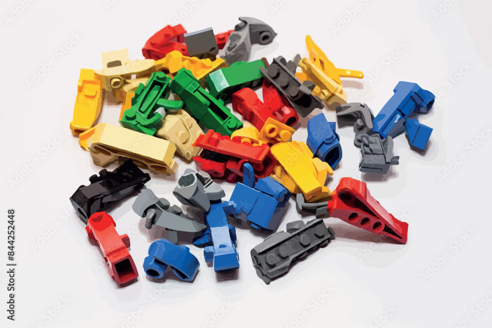 Colorful and funny nuts and bolts toys isolated on white background Colorful and funny nuts and bolts toys isolated on white background