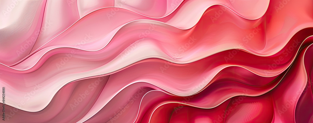Abstract Pink and Red Gradient Layered Waves Abstract Pink and Red Gradient Layered Waves