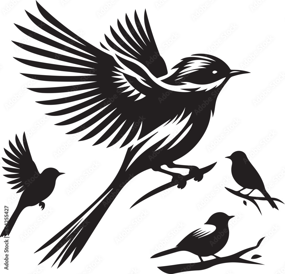 Obraz premium bird silhuette vector 2