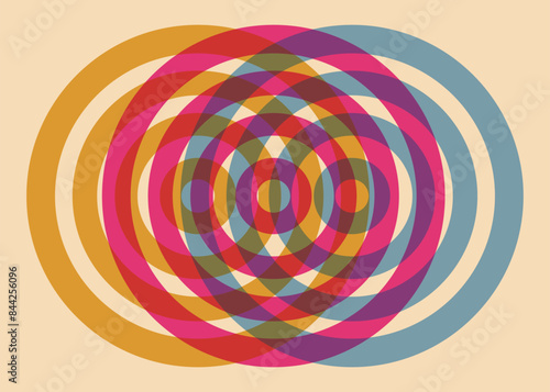 
Abstract Retro Geometric Risograph Background
