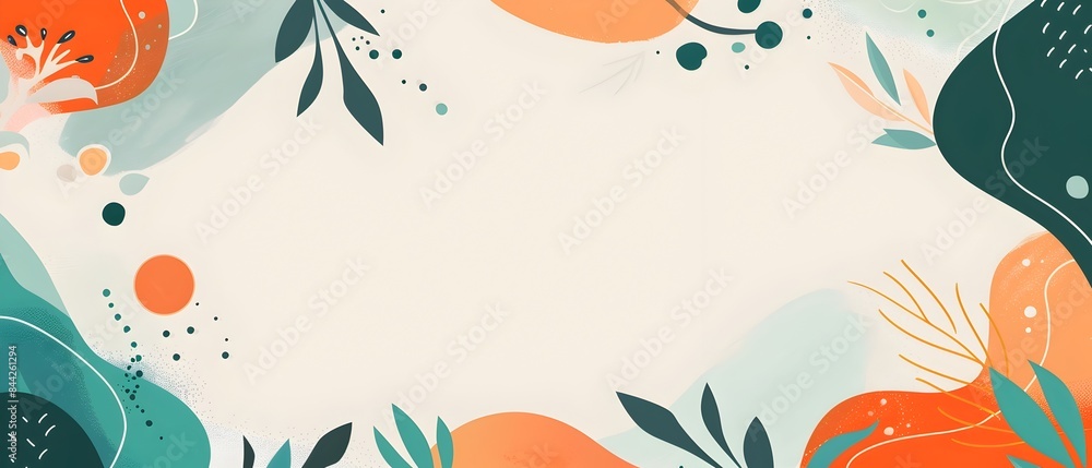 Vibrant Minimalist Banner Design with Organic Shapes and Playful Color Palette for Cheerful Branding and Marketing Mockups Vibrant Minimalist Banner Design with Organic Shapes and Playful Color Palette for Cheerful Branding and Marketing Mockups