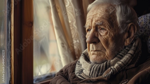 Elderly gentleman exhibiting signs and symptoms of Alzheimer s disease
