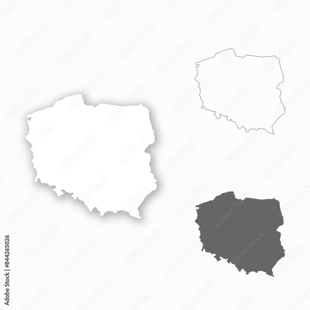 Poland map set for design easy to edit Poland map set for design easy to edit