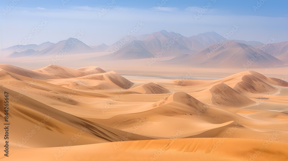Naklejka premium Surreal and Visionary Desert Landscapes with Imaginative Mirages