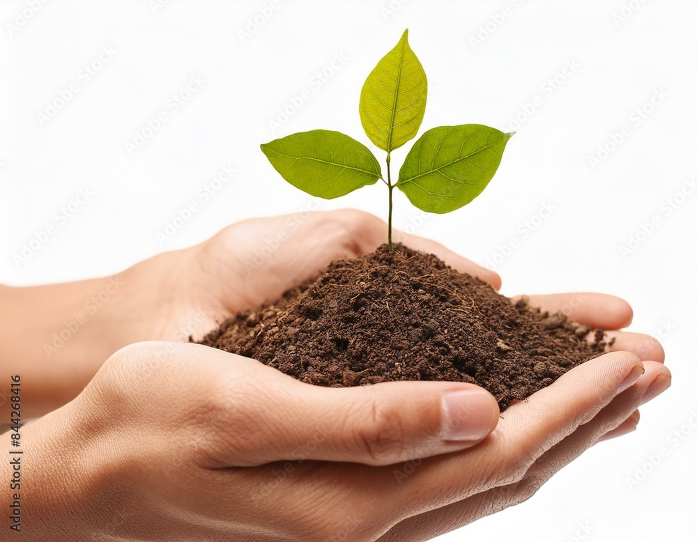 Growth of plant seeds in hand. Earth Day theme. invitation to save forests by planting trees. Growth of plant seeds in hand. Earth Day theme. invitation to save forests by planting trees.