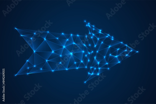 Abstract arrow direction. Technology background