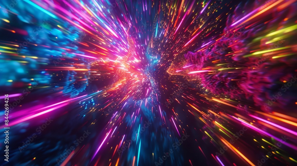 abstract neon background with colorful glowing lines abstract neon background with colorful glowing lines