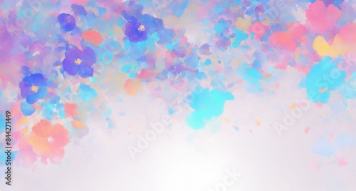 Abstract Background with Intense Floral Brilliance in Vivid Color Scheme Palette