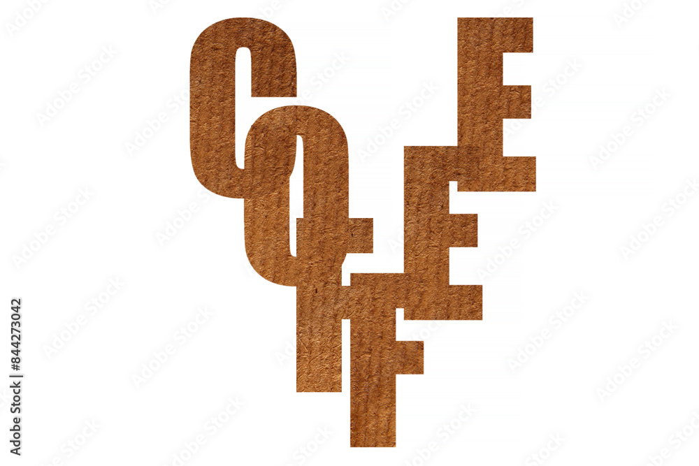 Obraz premium monogram for word coffee isolated on white