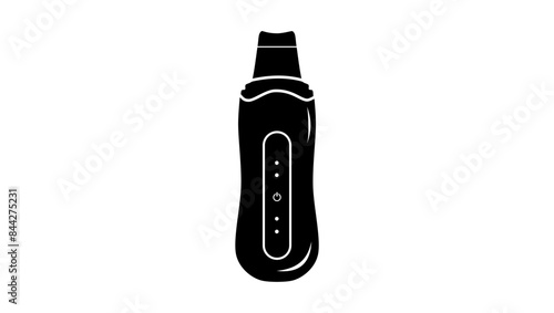 Ultrasonic Skin Cleaner, black isolated silhouette