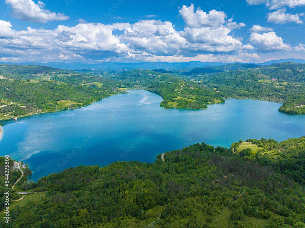 Aerial view of Butoniga Lake in central Istra, Croatia Aerial view of Butoniga Lake in central Istra, Croatia
