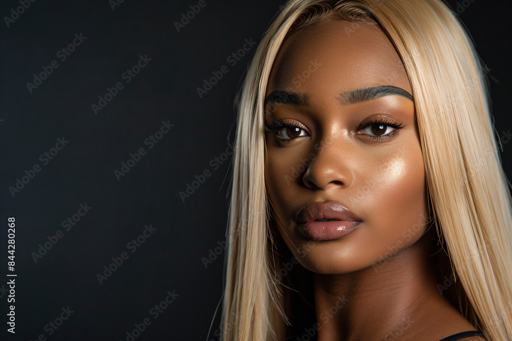 a woman with long blonde hair and a black top a woman with long blonde hair and a black top