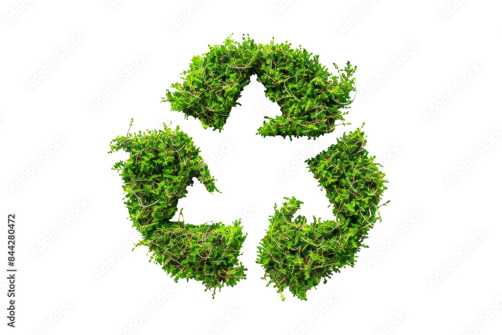 Green Recycle Symbol Made of Plants Green Recycle Symbol Made of Plants