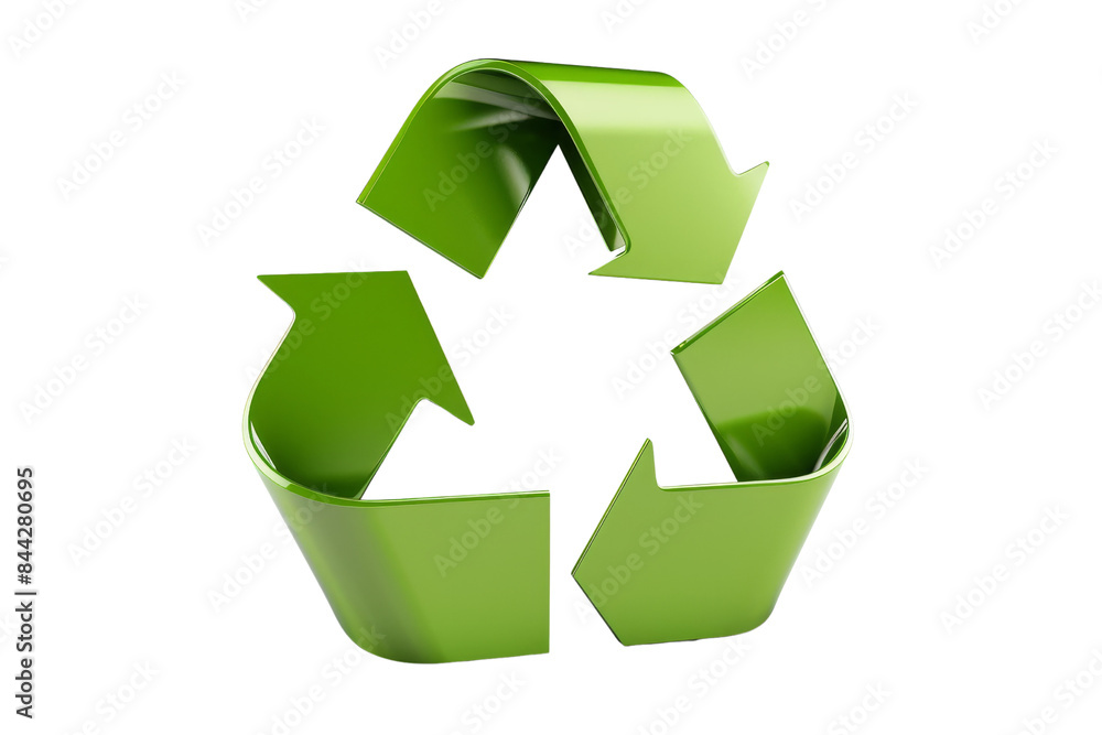 Fototapeta premium Green Recycle Symbol 3D Render