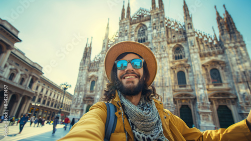 A man wearing a yellow jacket