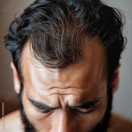 Website banner for a blog about hair loss, hair transplant, hair extensions photo