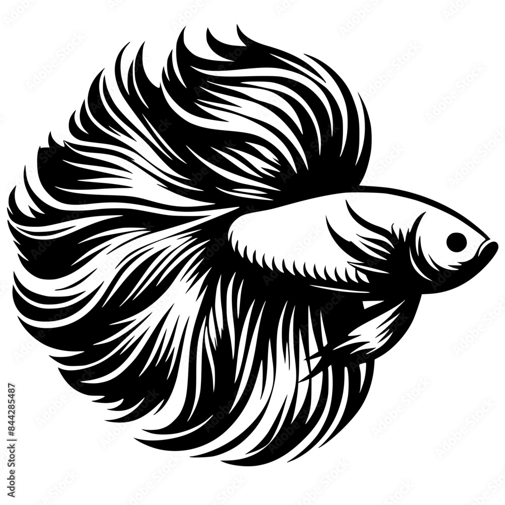 Betta fish design silhouette Betta fish design silhouette