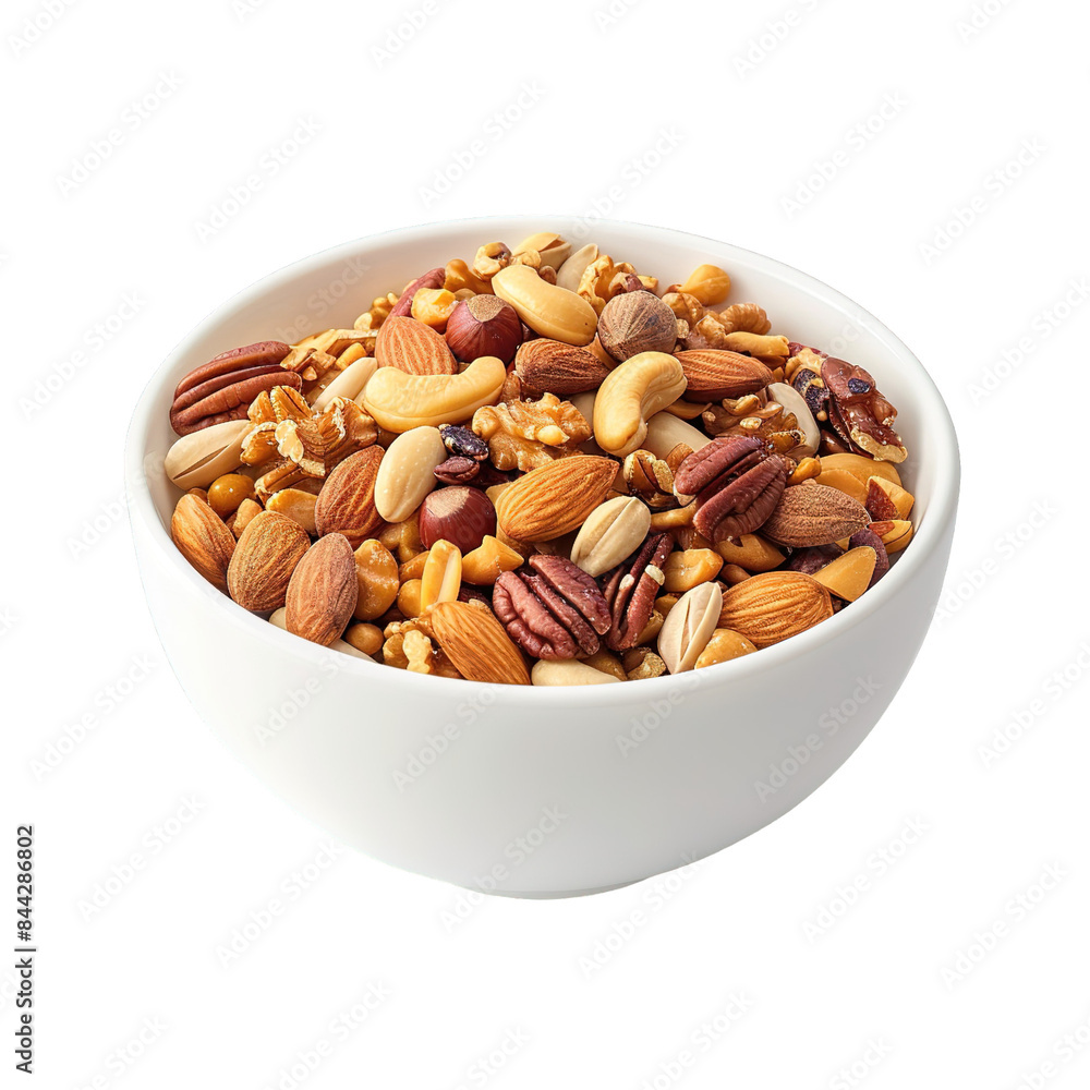 Healthy mix of nuts and dried fruits in a bowl Healthy mix of nuts and dried fruits in a bowl