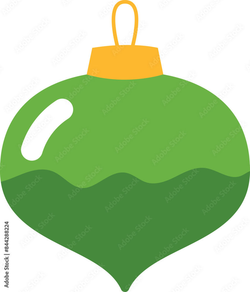 Flat decorative Christmas ball icon Flat decorative Christmas ball icon