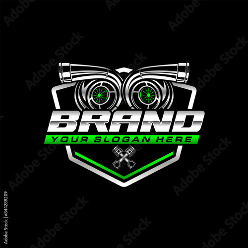 diesel turbo automotive repair logo template inspiration